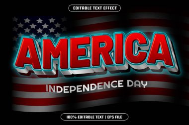 Amerika 'nın bağımsızlık günü metin efekti modern tarz