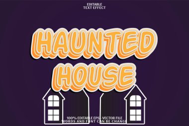 Lanetli Ev Düzenlenebilir Metin Efekti Çizgi Film Biçimi