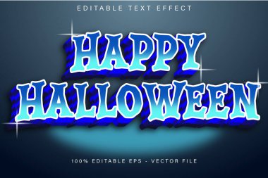 Mutlu Cadılar Bayramı Düzenlenebilir Metin Efekti Neon Biçimi