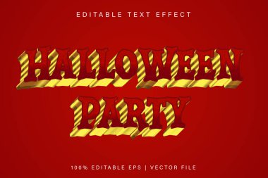 Cadılar Bayramı Parti Düzenlenebilir Metin Efekti Gradyan Biçimi