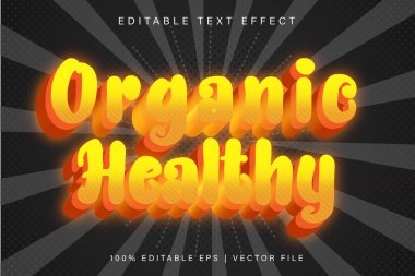 Organik Sağlıklı Düzenlenebilir Metin Efekti Çizgi Film Biçimi