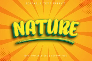 Doğa Düzenlenebilir Metin Efekti Çizgi Film Biçimi