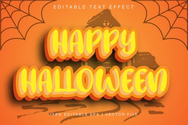 Mutlu cadılar bayramı düzenlenebilir metin efekti çizim biçimi