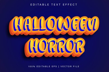 Cadılar Bayramı Dehşeti Düzenlenebilir Metin Efekti Çizgi Film Biçimi