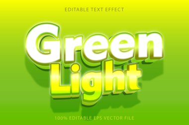 Yeşil Işık Düzenlenebilir Metin Efekti 3d Gradyan Biçimi