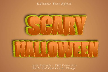 Korkunç Cadılar Bayramı Düzenleme Efekti 3B Kabartma Gradyan Biçimi