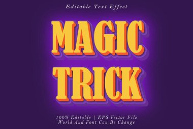 Sihirli Hile Düzenlenebilir Metin Efekti 3 boyutlu Kabartma Çizgi Film Biçimi