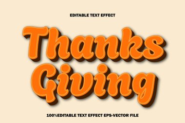 Düzenlenebilir Metin Efekti 3d Kabartma Gradyan Biçimi Teşekkürler