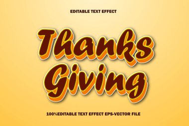 Düzenlenebilir Metin Efekti 3d Kabartma Gradyan Biçimi Teşekkürler