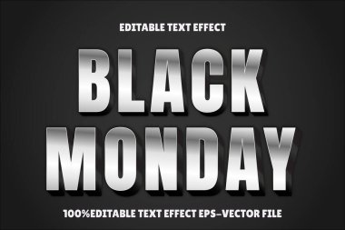 Kara Cuma Düzenlenebilir Metin Efekti 3d Gradyan Biçimi