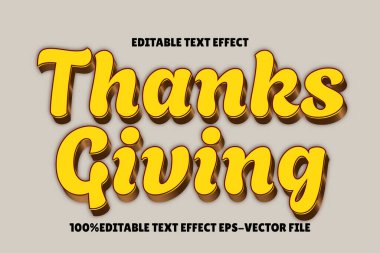 Düzenlenebilir Metin Efekti 3d Kabartma Gradyan Biçimi Teşekkürler