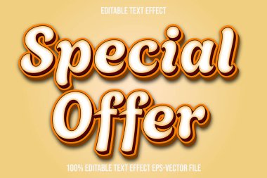 Özel Teklif Düzenlenebilir Metin Efekti 3B Kabartma Gradyan Biçimi