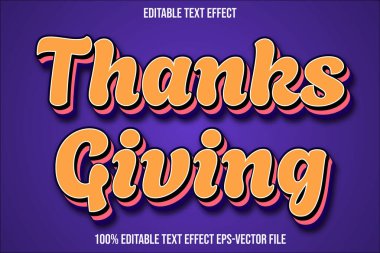 Düzenlenebilir Metin Efekti 3d Kabartma Gradyan Biçimi Teşekkürler