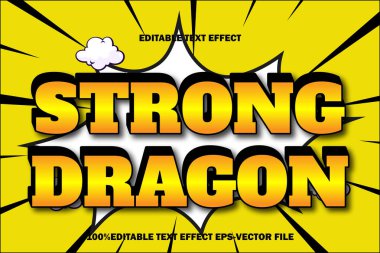 Güçlü Ejderha Düzenlenebilir Metin Efekti 3B Kabartma Gradyan Biçimi