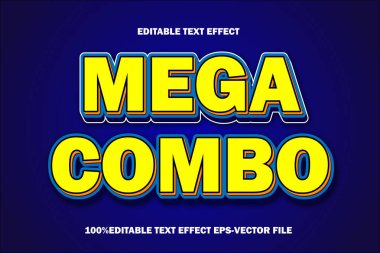Mega Combo Düzenlenebilir Metin Efekti 3B Kabartma Gradyan Biçimi