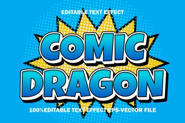Comic Dragon Düzenlenebilir Metin Efekti 3B Kabartma Gradyan Biçimi
