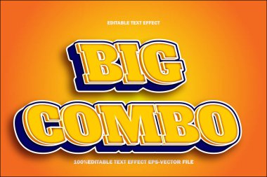 Büyük Kombo Düzenlenebilir Metin Efekti 3B Kabartma Gradyan Biçimi