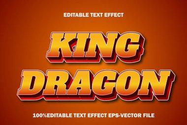 King Dragon Düzenlenebilir Metin Efekti 3B Kabartma Gradyan Biçimi
