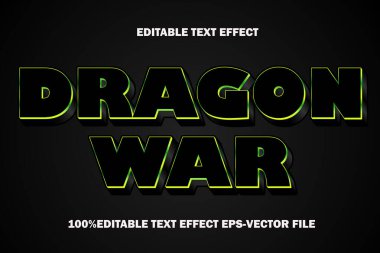 Ejder Savaşı Düzenlenebilir Metin Efekti 3B Kabartma Gradyan Biçimi