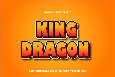 King Dragon Düzenlenebilir Metin Efekti 3B Kabartma Gradyan Biçimi