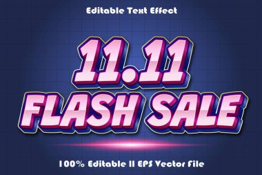 11.11 Flash Satış Düzenlenebilir Metin Efekti