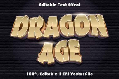 Ejder Çağı Düzenlenebilir Metin Efekti