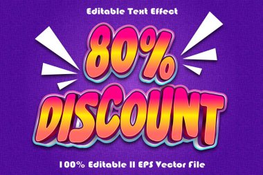 % 80 İndirimli Metin Efekti