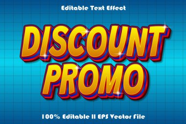 İndirim Tanıtımı Düzenlenebilir Metin Efekti