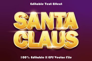 Noel Baba Düzenlenebilir Metin Efekti