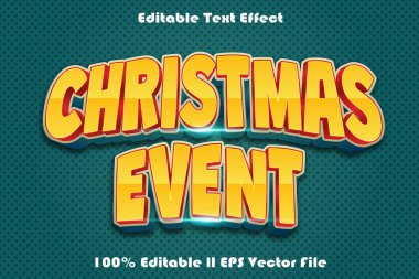 Noel Olayları Düzenlenebilir Metin Efekti