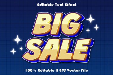 Büyük satış düzenlenebilir metin efekti