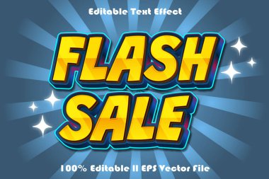 flash sale düzenlenebilir metin efekti
