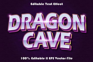 Ejder Mağarası Düzenlenebilir Metin Efekti