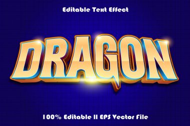 Dragon düzenlenebilir metin efekti