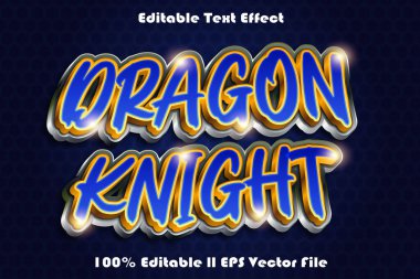 DRAGON Knights Düzenlenebilir metin efekti