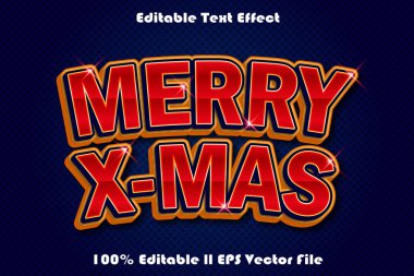 Mutlu X-Mas Düzenlenebilir Metin Efekti