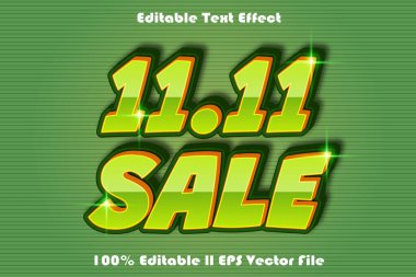 11.11 Satış Düzenlenebilir Metin Efekti