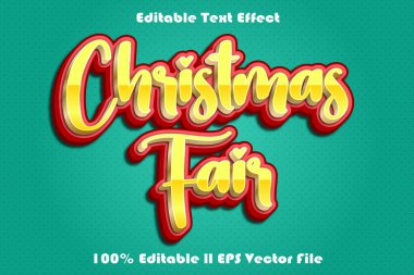 Noel Fuarı Düzenlenebilir Metin Efekti