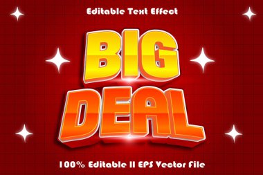 büyük anlaşma düzenlenebilir metin efekti