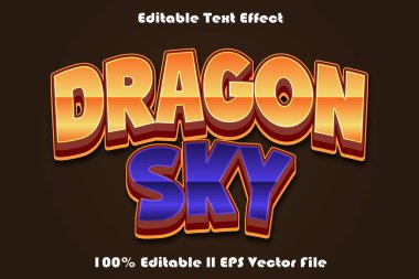 Dragon Sky Düzenlenebilir Metin Efekti