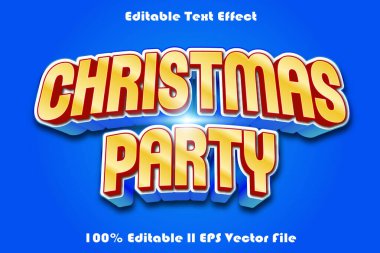 Noel Partisi Düzenlenebilir Metin Efekti
