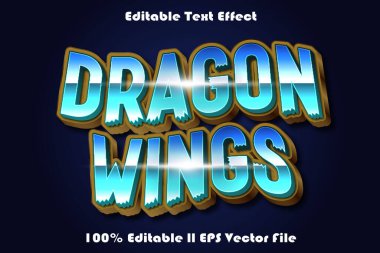 Dragon Wings Düzenlenebilir Metin Efekti