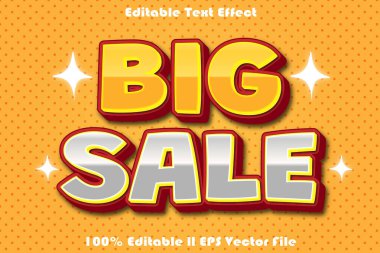 Büyük satış düzenlenebilir metin efekti