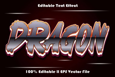 Dragon düzenlenebilir metin efekti