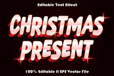 Noel indirimi düzenlenebilir metin efekti