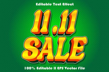 11.11 Satış Düzenlenebilir Metin Efekti
