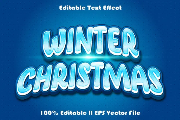 Kış Noel Düzenlenebilir Metin Efekti