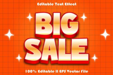Büyük satış düzenlenebilir metin efekti