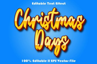 Noel Günleri Düzenlenebilir Metin Efekti