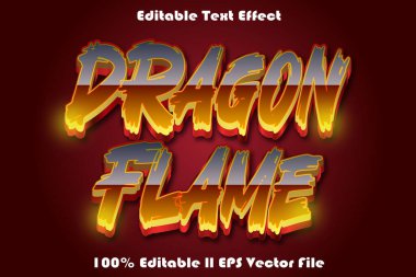 Dragon Flame Düzenlenebilir Metin Efekti